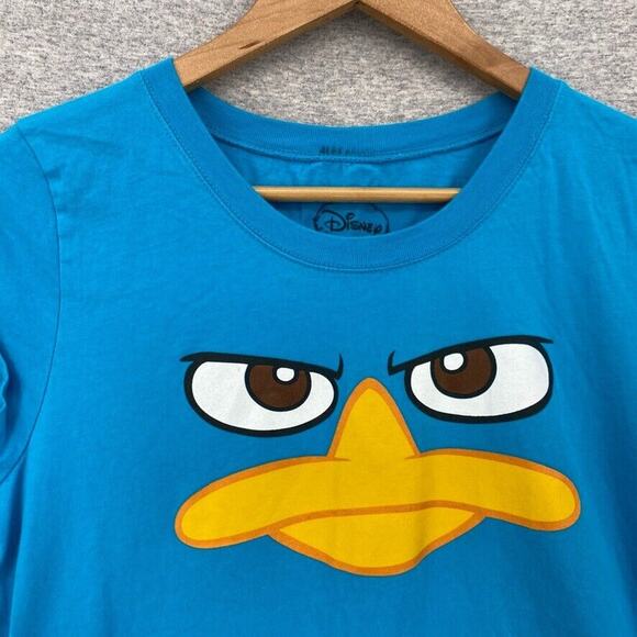 Disney Shirt Womens Extra Large Juniors 15-17 Blue Phineous Perry Platypus Tee - Picture 4 of 9